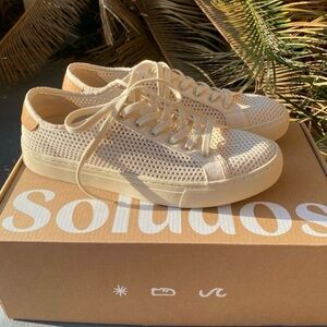 SOLUDOS ANTHROPOLOGIE Mesh Ibiza Sea Salt White Women’s Sz 8.5 Sneaker